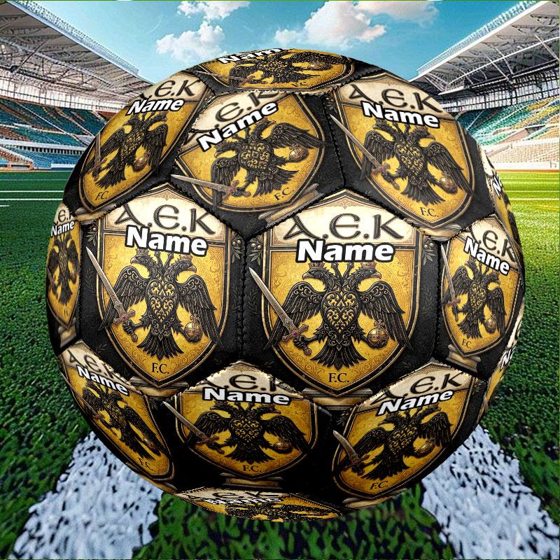 Custom Name Personalized AEK Athens FC Print Size 5 Soccer Ball Training & Match Football, for Team, Kicking, Gift for Football Enthusiasts