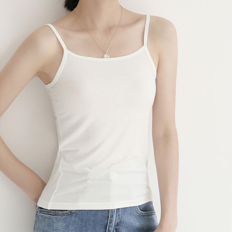 Women's Slim Fit Spring & Summer Solid Color Camisole Vest