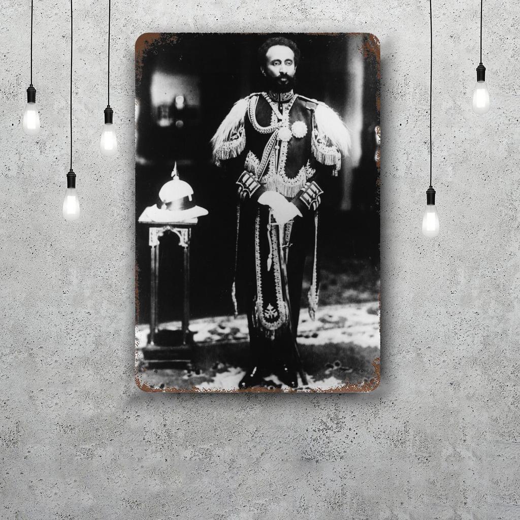 selassie Vintage Metal Tin Signs Posters Decor Retro Metal Plaque Wall Art Decor for Garage Bar