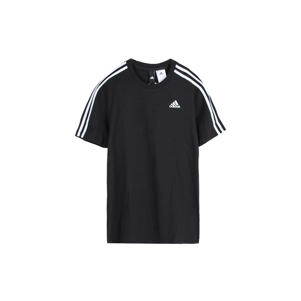 adidas Футболки Мужские Черные С Круглым Вырезом Умеренный Прямой Крой S98717
