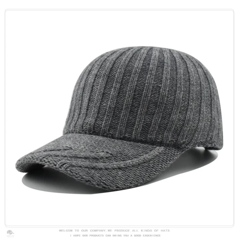 Women's Knit Baseball Cap Korean Japanese Style Face Slimming Thermal Winter Peaked Hat Versatile Fashion
