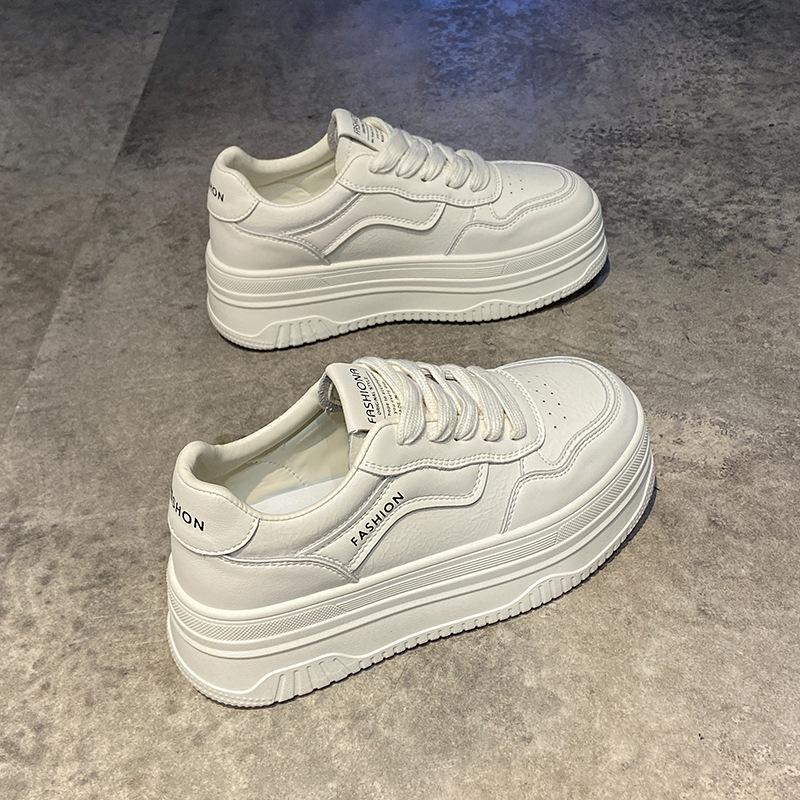 Белые туфли на кожаной платформе женские новые модели в 2025 году станут более популярными, весенняя женская обувь повседневная обувь спортивная женская обувь детская