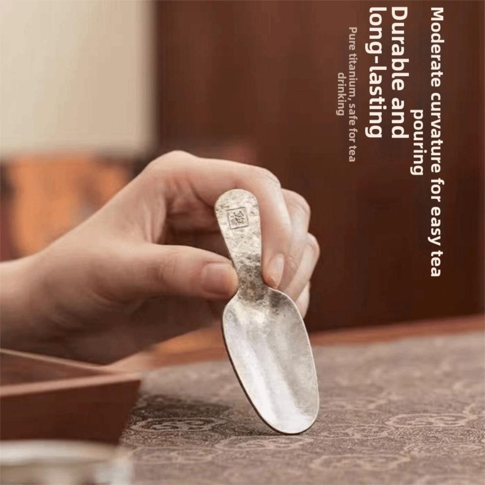 Thickened Tea Dividing Tool Pure Titanium Mini Tea Spoon Coffee Bean Spoon Tea Scoop Coffee Bean