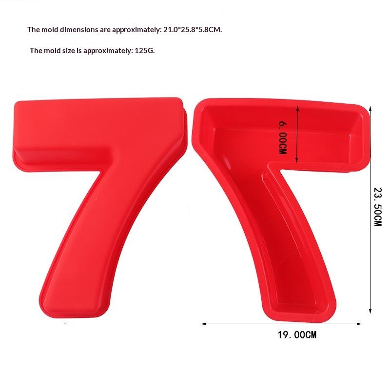 Силиконовые 3D формы для тортов в виде цифр, 10 дюймов, для легкой выпечки на дни рождения и праздники