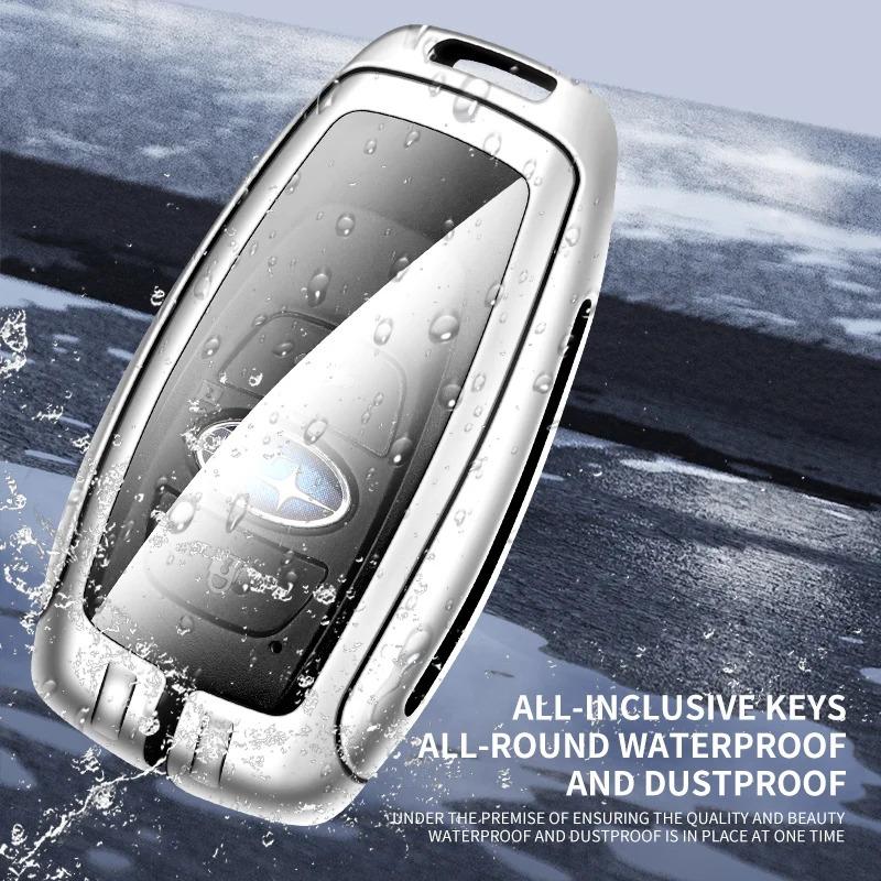 Car Zinc Alloy Key Case Bag For Subaru Brz Wrx Xv Ascent Forester Outback Impreza Legacy Car Metal Key Shell Auto Accessories qq2