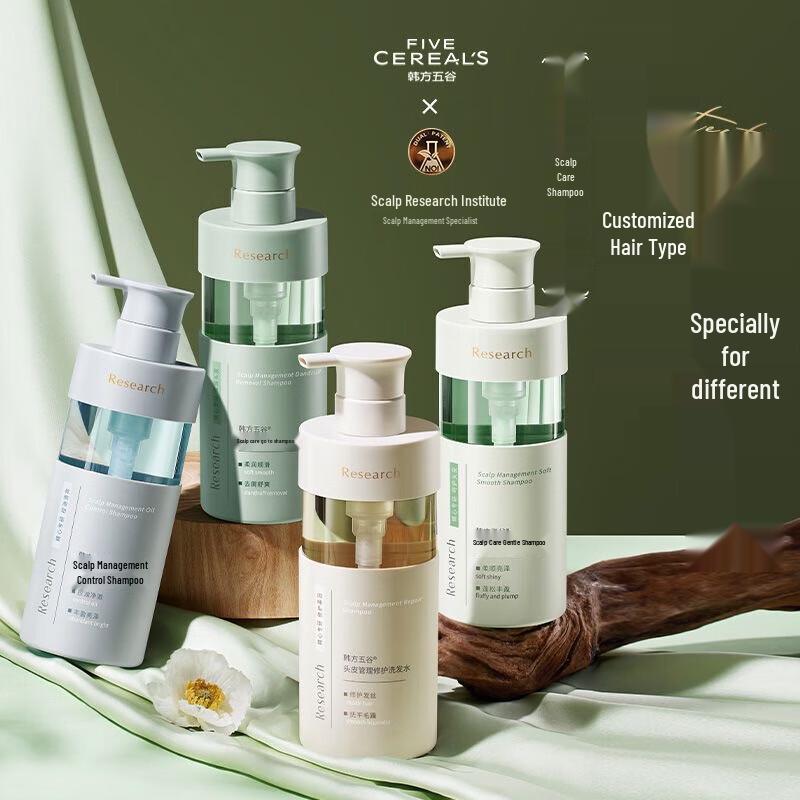 Корейский шампунь для контроля жирности и ухода за кожей головы с пятью злаками