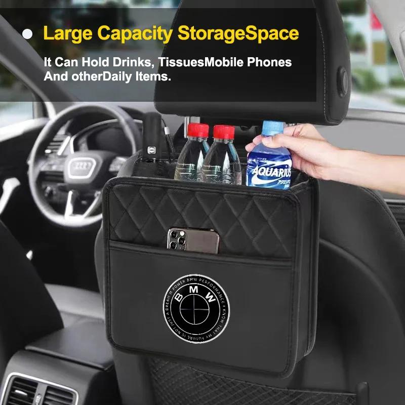 Car Seat Back Pocket Box Auto Foldable Storage Organization Car Carry Bag Car Storage Bag For BMW M F20 E36 E92 E87 E30 E46 E91