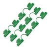50Pcs Greenhouse Clamp PE Plastic 2 Head Plant Film Clamp Soil Sheet Clip for Horticulture 16mm /
