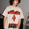 Akira Anime Men's Short-Sleeve T-Shirt Printed T-Shirt Street Style Retro Summer Casual Top Japanese Comic Style Y2K Clothing
