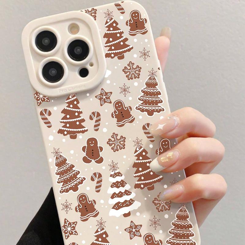 Christmas Tree Snowman Merry Christmas Phone Case For iPhone 16 15 14 Plus 13 12 11 Pro Max 16 Plus 8 7 SE Autumn Winter Gift Shockproof Soft Cover