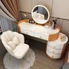 Pink White Vanity Table Women Luxury Nail European Big Stool Study Dressing Table Organizer Mesa De Maquillaje Home Furniture