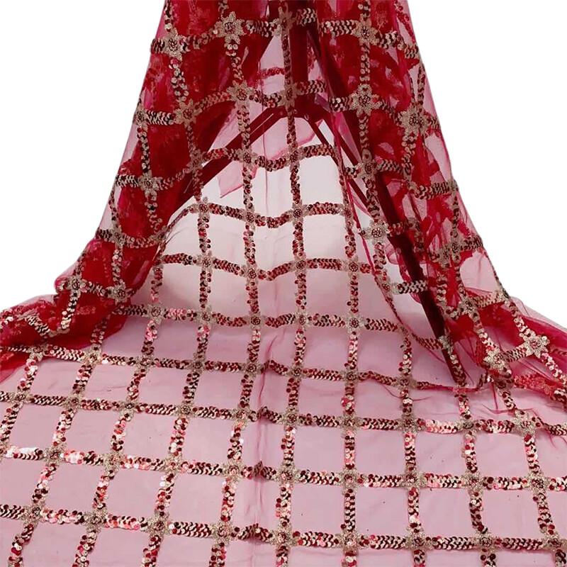 Ткань с вышивкой пайетками на сетчатой основе, блестящая, для женского платья, DIY, модный дизайнер, сетчатая ткань с вышивкой, швейные принадлежности