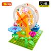 36-186PCS Big Size Marble Race Run Particle Scenes LED Light Slide Funnel Ferris Wheel Building Blocks City Brick Toy For Kids