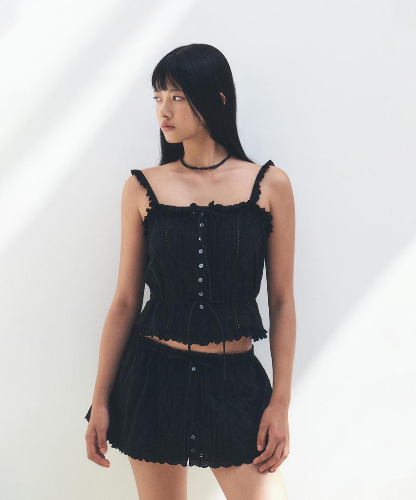 Grove Coy Lace Skirt-Pants_Black