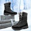 Fashion Men Winter Snow Boots Super Warm Men Hiking Boots High Quality Waterproof Leather High Top Big Size Men's Boots Outdoor Sneakers