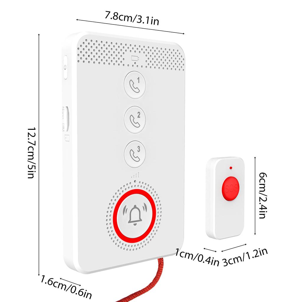 Беспроводной пейджер для сиделки, система вызова пожилых людей, кнопка экстренного вызова SOS, голосовой сигнал бедствия 4G
