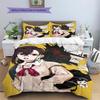 DAN DA DAN Pattern Bedding,Quilt Set Quilt Cover Pillowcase Home Birthday Gift (1 * duvet cover + 2 * pillowcase, without core)