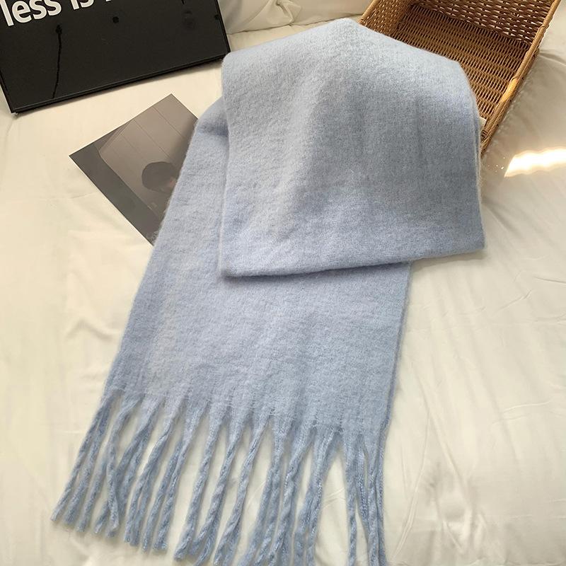 Knitted Scarf Thickened Warm Scarf Women's Winter High-end Warm Scarf Scarf Shawl