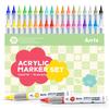 Arrtx Акриловые 36 кистей-маркеров для минеральных и художественных маркеров, цвета, тип прямой заправки, водостойкие, для рисования, стекла, дерева, камня, керамики, ткани,
