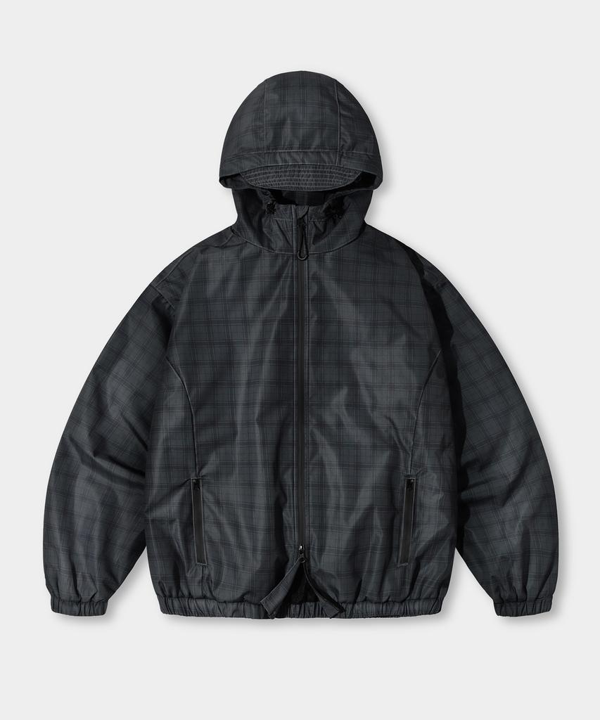 Двусторонний ветрозащитный плащ с капюшоном Dimitri Black Essential Check_3 цвета