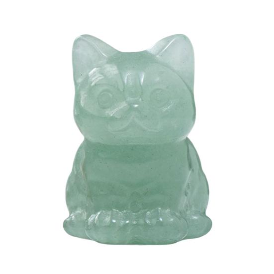 Гладкая фигура без заусенцев, китайская сидячая поза, статуя счастливого кота, статуя счастливого кота, орнамент из искусственного хрусталя, домашний декор