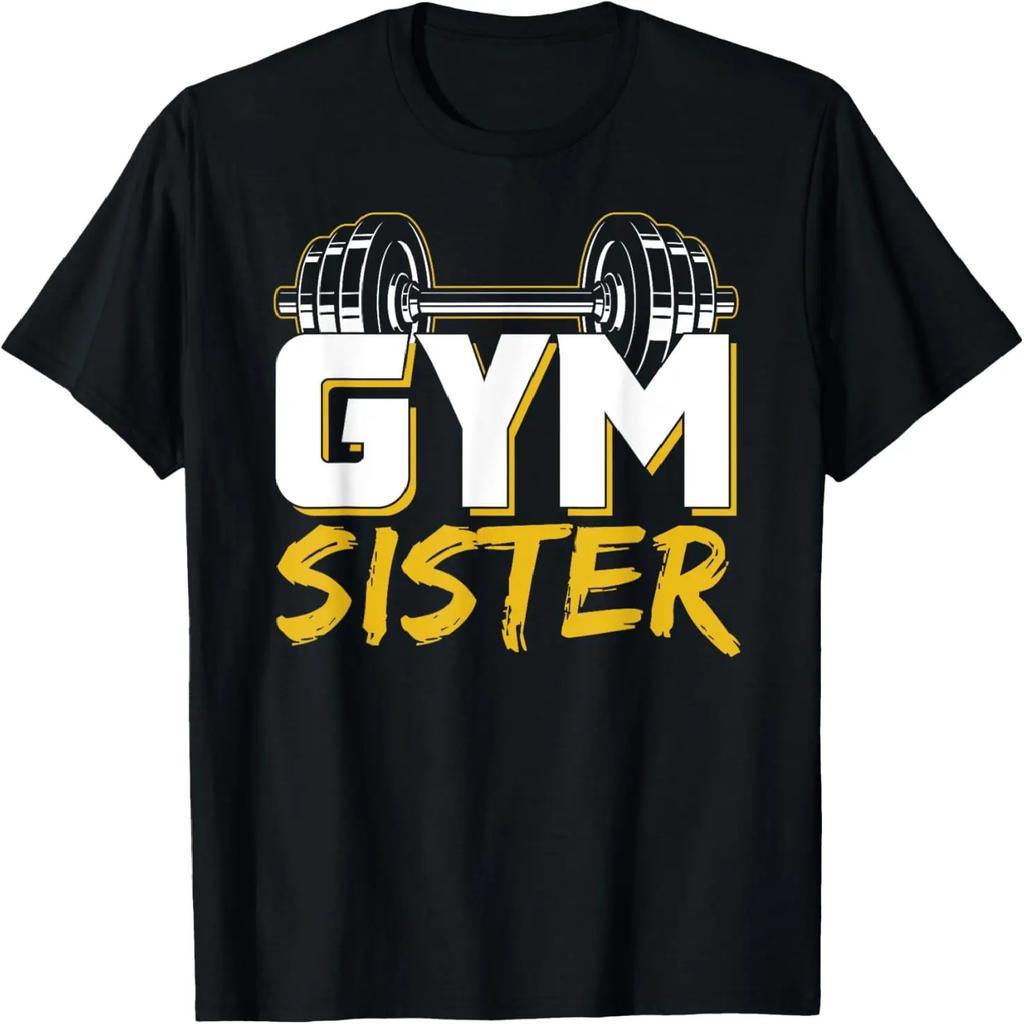 Gym Sister Fitness Weightlifting Workout Training T-Shirt