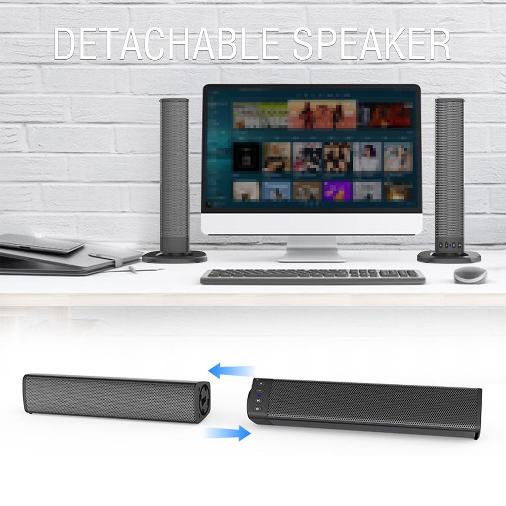 BS-36 Съемный длинный динамик для дома, уличного ТВ, компьютера, эхо-стены, BT, аудио, металлическая сетка динамика