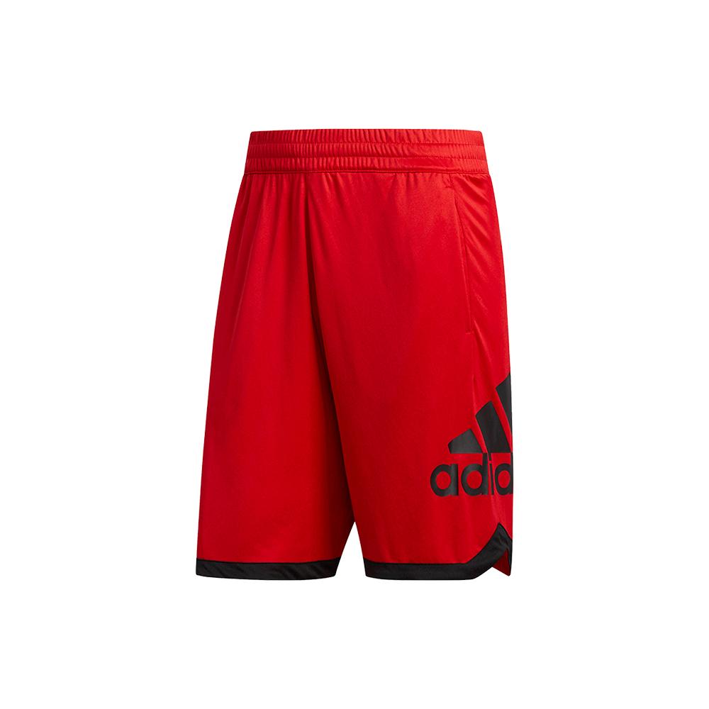 Adidas Basketball Shorts Men's Red Moderate Straight Fit Pants DX6744