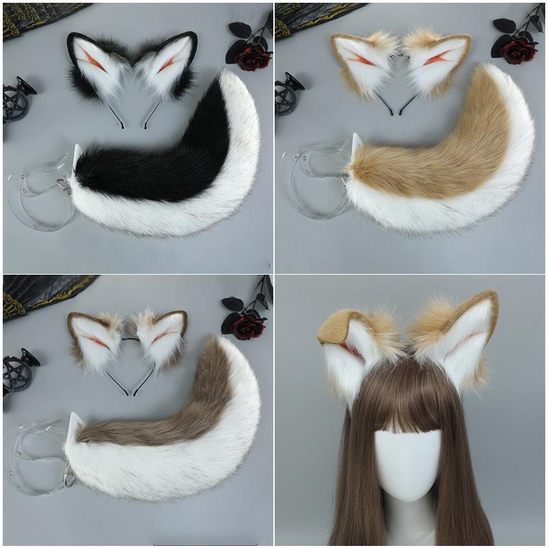 Имитация animal ears headband плюшевая косплей наряд для косплея уши сиба-ину повязка для умывания головы головной убор аксессуары для волос