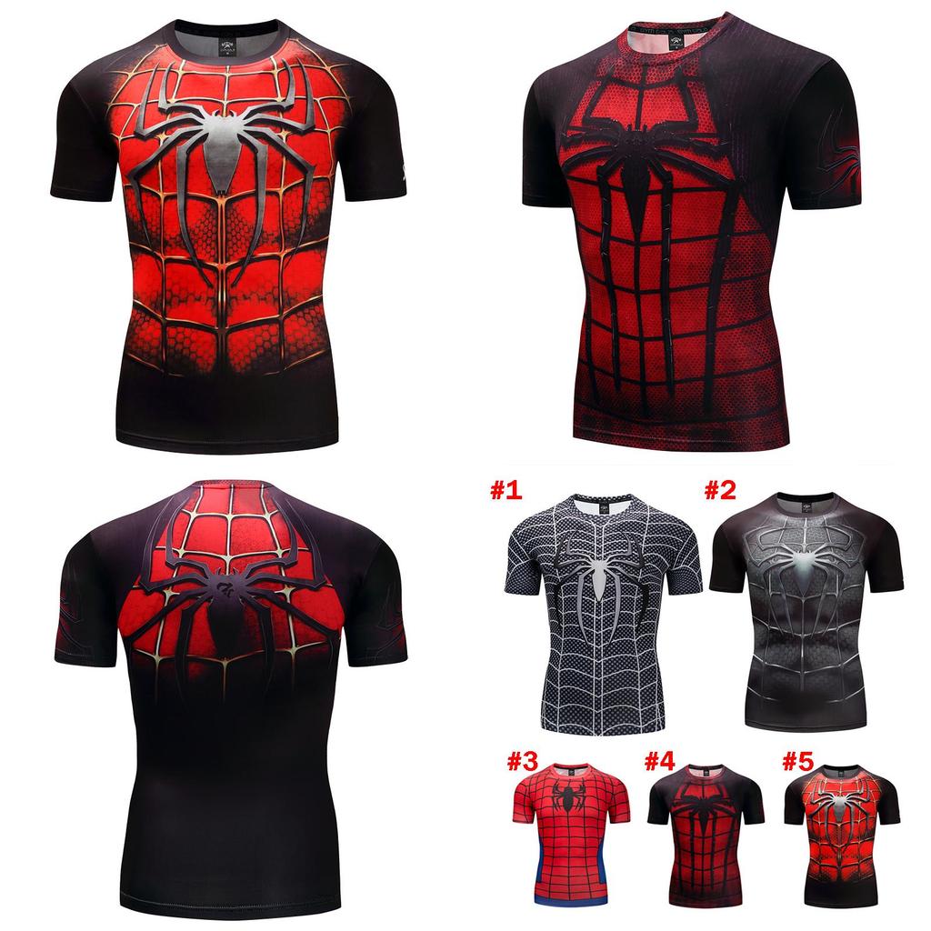 Stylish Spider-man Short Sleeve Sport Shirt For Men With Premium Quality Fabric
