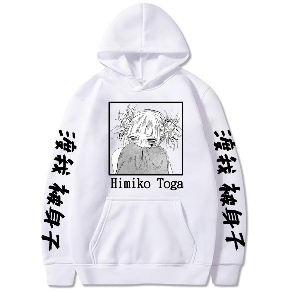 Уличная одежда My Hero Academy, толстовка Hhimiko Toga, толстовка с капюшоном в стиле аниме, повседневные толстовки с принтом большого размера, мужской и женский пуловер, одежда