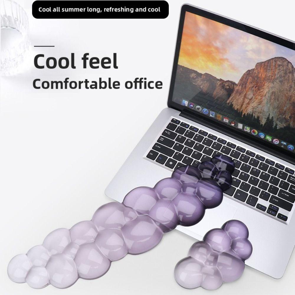 Transparent Keyboard Wrist Rest Cloud Shape Wrist Pad Portable Silicone Wrist Support Gamer