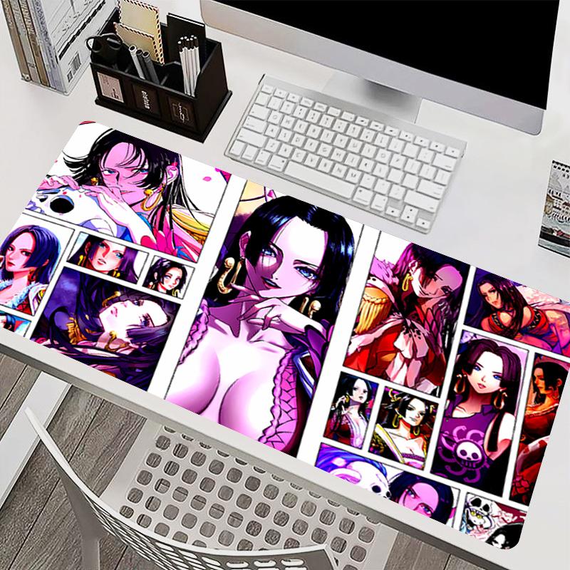 Gaming Mouse Pad Office Carpet Rubber Gamer Desk Mat Pc Accessories OOne PPiece Boa Hancock Large Size Japanese Anime Mousepad