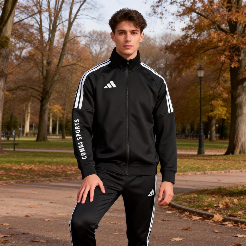 adidas Классическая спортивная куртка с тремя полосками, удобная, повседневная, с воротником-стойкой, унисекс, TR30JR2CS-BW