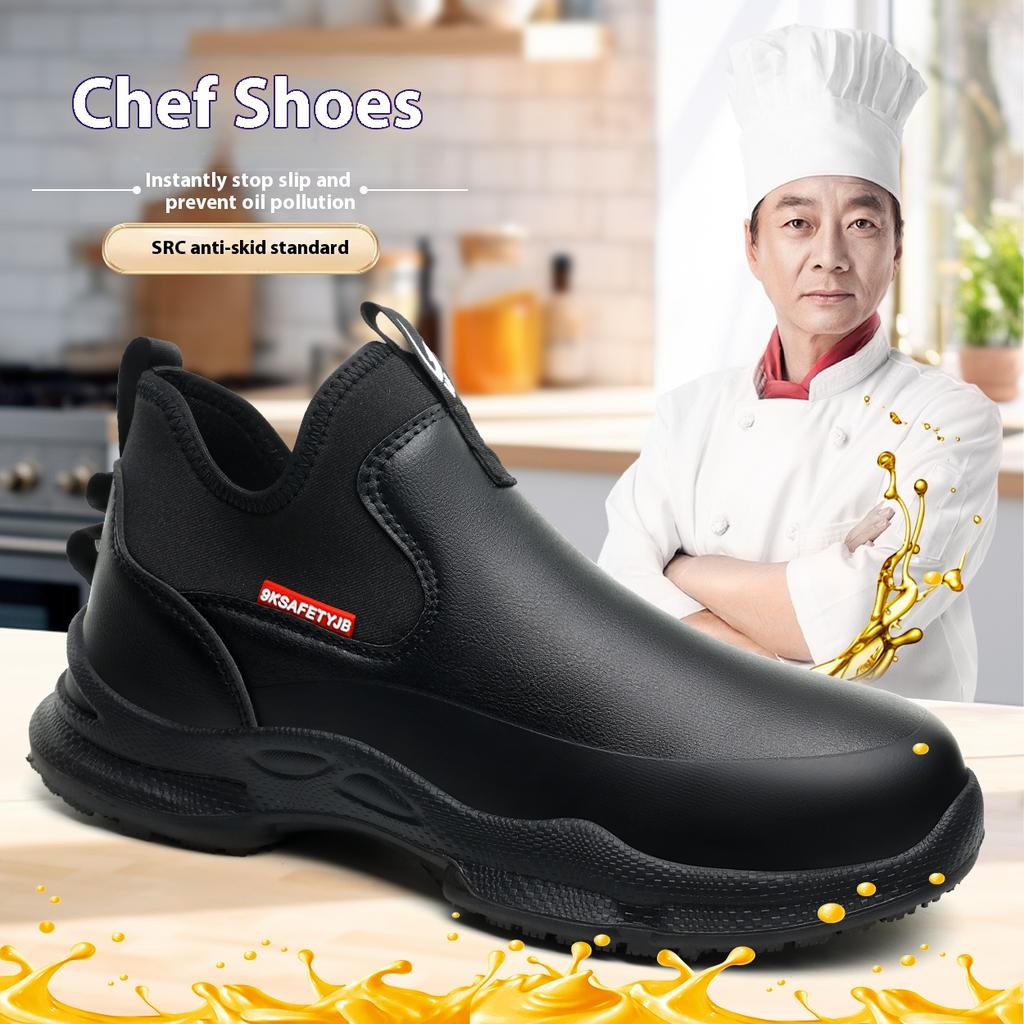 Professional Non-Slip Chef Shoes Anti-Fatigue Kitchen Work Shoes With Arch Support for Culinary Staff, Restaurant Safety Shoes