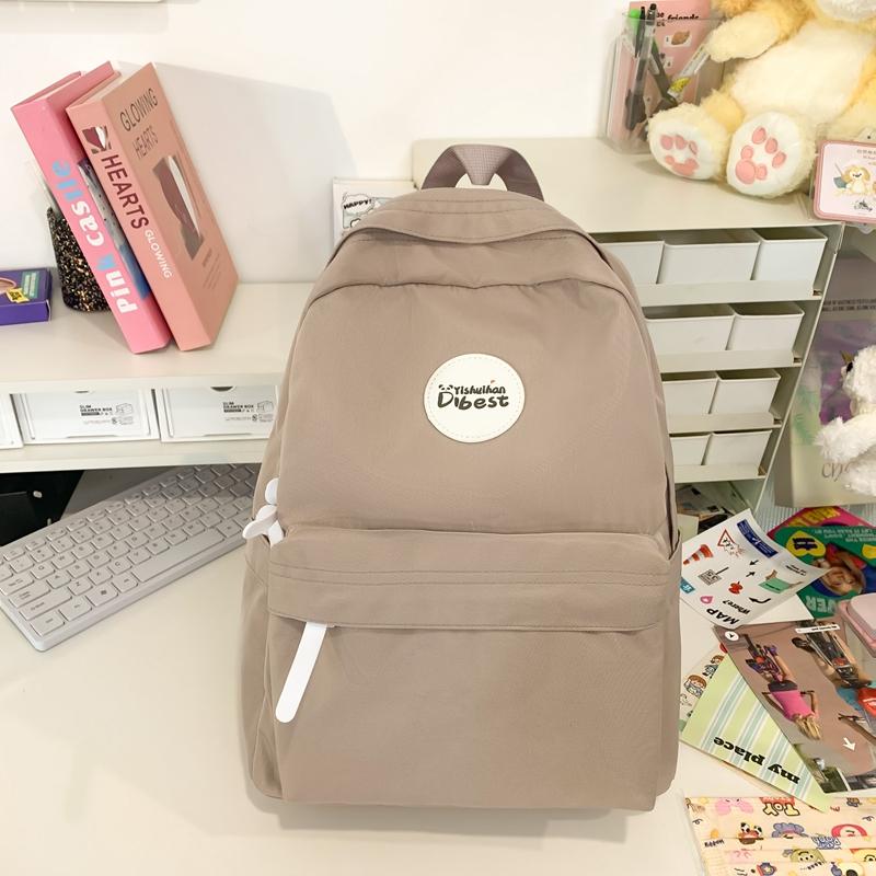 Женский школьный рюкзак, легкий, в стиле колледжа, однотонный рюкзак для старшеклассников