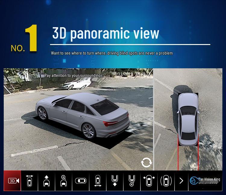 Панорамная система отображения экрана автомобиля 360° Совместима с различными моделями