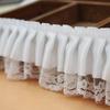 4Meters 6cm Wide High-end Single-sided Polyester with Silk Lace White Dense Pleated Lace Clothing Lace