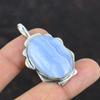 Blue Lace Agate Pendant Genuine Gemstone Pendant Antique Jewelry 925 Sterling Silver Pendant Handmade Pendant Gift For Her Brand New Jewelry