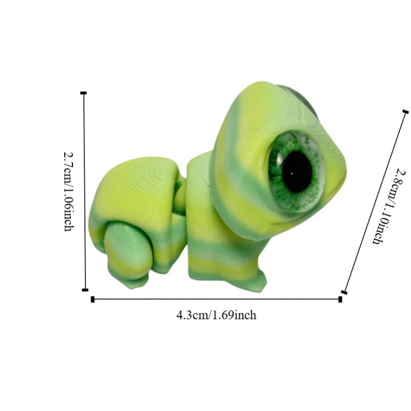 Cute Big Eyes 3D Printed Frogs Ornament Realistic Cartoon 3D Printed Frog Model Figurine Handicraft 3D Printed Frog Children