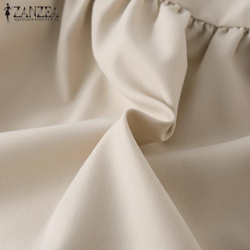 ZANZEA Женские летние юбки А-силуэта с эластичной резинкой на талии и завязывающимся узлом и оборками по подолу