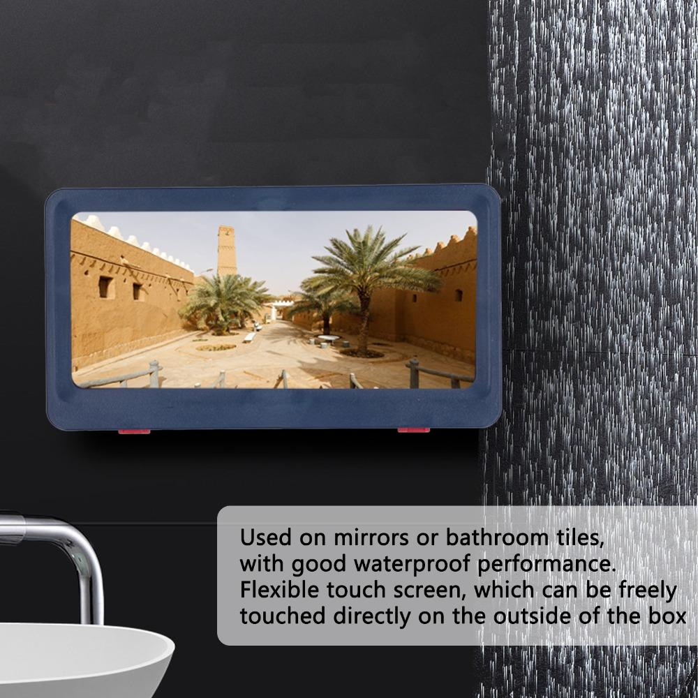 No-drill Bathroom Phone Holder Waterproof Wall Mount Phone Stand Bathroom Use