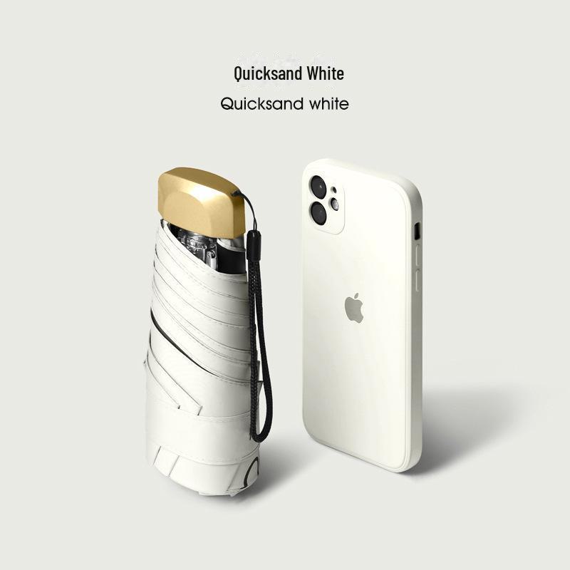 Компактный зонт-держатель для карточек, складывающийся на 60%, — легкий, защищающий от УФ-излучения, для двойного использования на солнце и в дождь