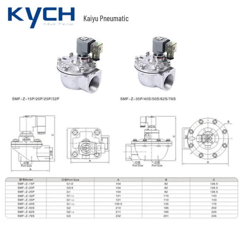 KYCH Right-Angle Electromagnetic Pulse Valve