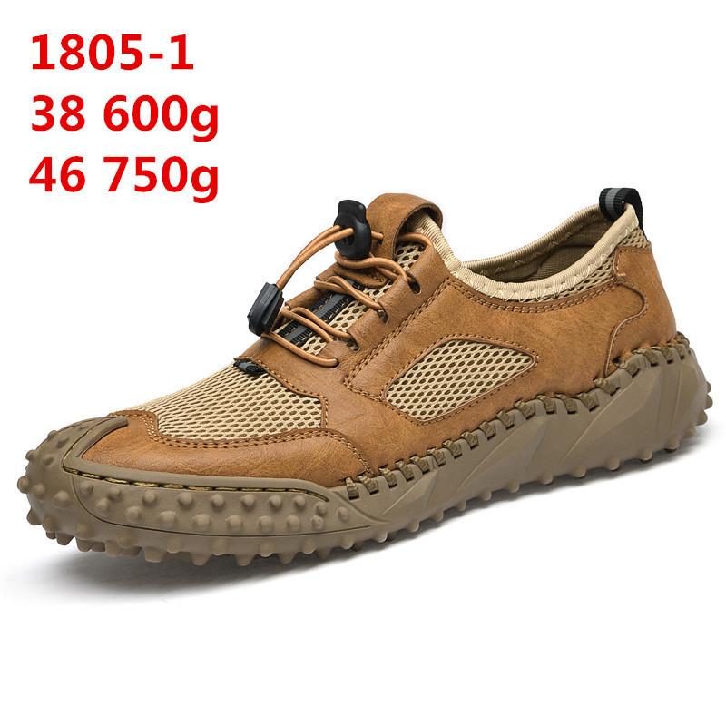 Оригинальные мужские повседневные туфли из сетки, новые тонкие нескользящие туфли из сетки, туфли больших размеров
