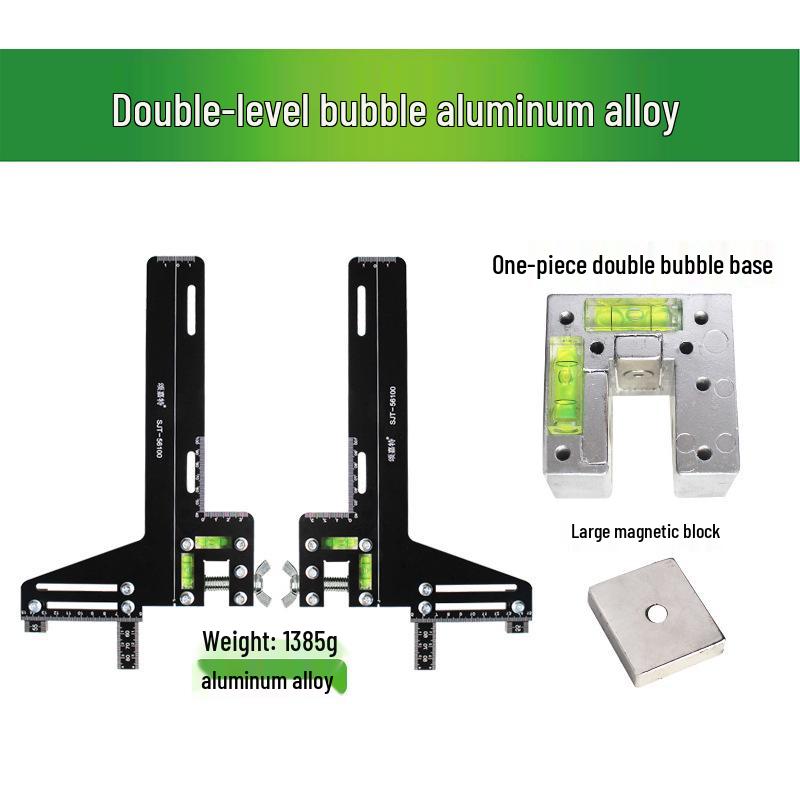 Двухуровневый пузырьковый однолинейный направляющий позиционирующий угольник для лифтовых и школьных рельсовых систем