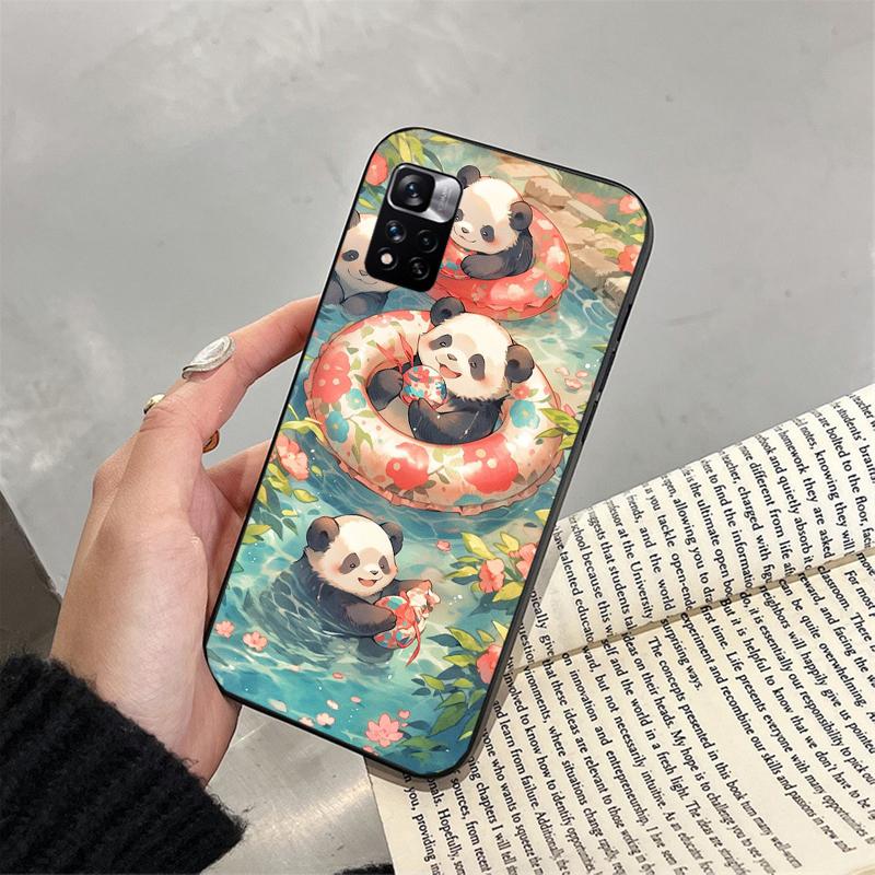 Чехол для телефона с пандой для Xiaomi Redmi note 13 12 Pro 11S 11 10 Pro 10S 12S Redmi 10 9C 13C