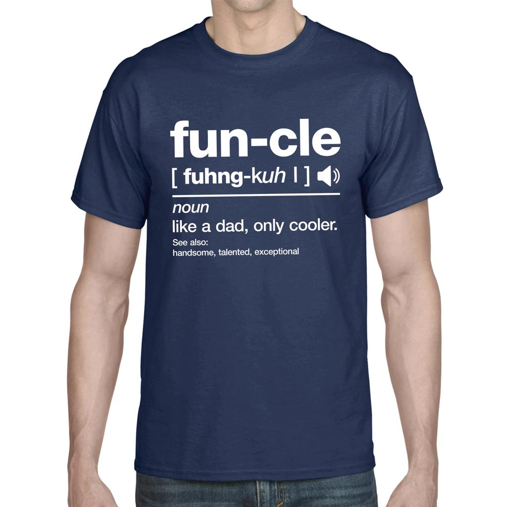 Men's and Women's T-shirts FUN-CLE FUNCLE Uncle Uncle Gift Idea Sayings Comedy Funny Fun Fun