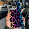 Яркий градиентный чехол с леопардовым принтом для iPhone 17 17E 16E 11 Plus 13 Pro Max 16 12 14 15 Ультрапрочный защитный чехол