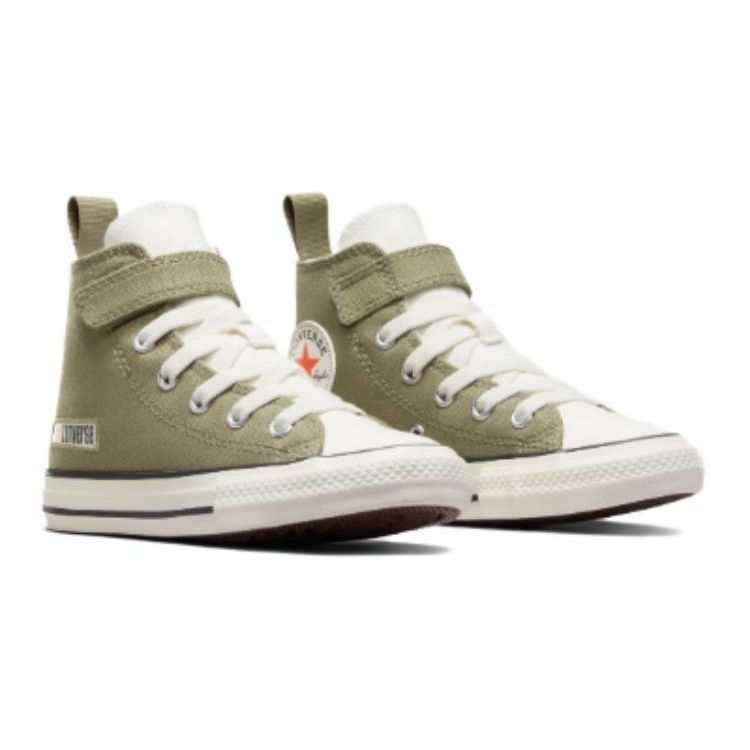 Converse Chuck Taylor All Star С круглым носком Амортизирующие Прочные Высокие Детские парусиновые кеды Детские кроссовки Зеленые A06368C